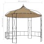 Cenador redondo gris taupe 300x290 cm de vidaXL, Carpas y cenadores - Ref: Foro24-315227, Precio: 266,96 €, Descuento: %