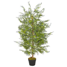 Planta artificial árbol ciprés con macetero 120 cm verde de vidaXL, Flora artificial - Ref: Foro24-280175, Precio: 86,99 €, D...