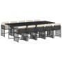 Set de comedor jardín 11 pzas con cojines ratán sintético negro de vidaXL, Conjuntos de jardín - Ref: Foro24-3211650, Precio:...