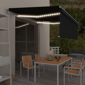 Automatic awning with LED blinds and wind sensor anthracite 4.5x3 m by vidaXL, Awnings - Ref: Foro24-3069334, Price: 708,99 €...