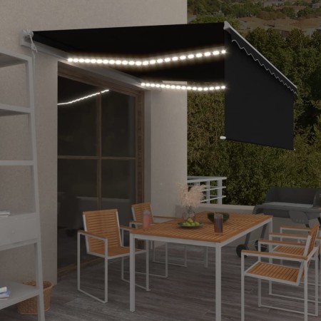 Automatic awning with LED blinds and wind sensor anthracite 4.5x3 m by vidaXL, Awnings - Ref: Foro24-3069334, Price: 680,15 €...