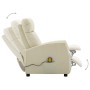 Sillón de masaje de cuero sintético crema de vidaXL, Sillones de masaje eléctricos - Ref: Foro24-289724, Precio: 164,99 €, De...