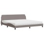 Bed with taupe gray fabric mattress 200x200 cm by vidaXL, Beds and slatted bases - Ref: Foro24-3208468, Price: 424,99 €, Disc...