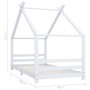 Estructura de cama infantil madera maciza pino blanco 90x200 cm de vidaXL, Cunas y camas para niños - Ref: Foro24-289612, Pre...