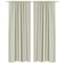 Cortinas opacas 2 ud doble capa 140x245 cm crema ahorro energía de vidaXL, Cortinas y visillos - Ref: Foro24-130366, Precio: ...