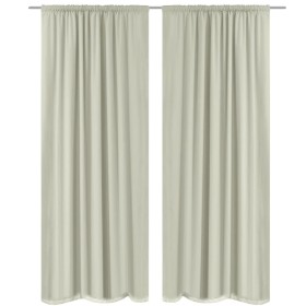 Blackout curtains 2 units double layer 140x245 cm cream energy saving by vidaXL, Curtains and curtains - Ref: Foro24-130366, ...