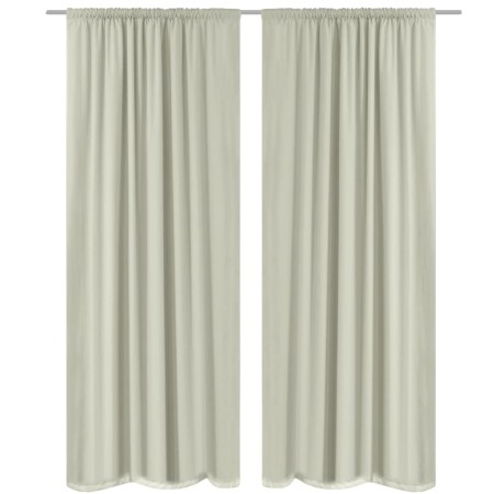 Blackout curtains 2 units double layer 140x245 cm cream energy saving by vidaXL, Curtains and curtains - Ref: Foro24-130366, ...