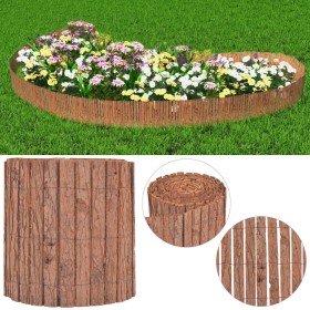 Valla de jardín de corteza de árbol 1000x30 cm de vidaXL, Paneles de vallas - Ref: Foro24-142679, Precio: 49,21 €, Descuento: %