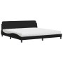 Bed with black synthetic leather mattress 200x200 cm by vidaXL, Beds and slatted bases - Ref: Foro24-3208477, Price: 395,28 €...