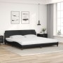 Bed with black synthetic leather mattress 200x200 cm by vidaXL, Beds and slatted bases - Ref: Foro24-3208477, Price: 395,28 €...