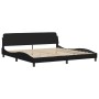 Bed with black synthetic leather mattress 200x200 cm by vidaXL, Beds and slatted bases - Ref: Foro24-3208477, Price: 395,28 €...