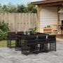 7-teiliges Garten-Esszimmerset und Kissen synthetisches Rattan schwarz von vidaXL, Gartensets - Ref: Foro24-3211627, Preis: 4...