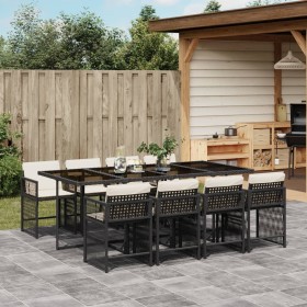 9-piece garden dining set with black synthetic rattan cushions by vidaXL, Garden sets - Ref: Foro24-3211638, Price: 551,45 €,...