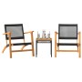 Bistro-Set 3-teilig aus schwarzem PE-Rattan und massivem Akazienholz von vidaXL, Gartensets - Ref: Foro24-365866, Preis: 161,...