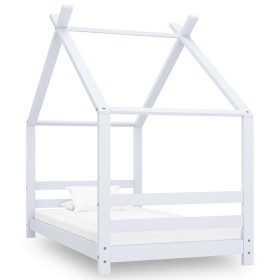 Estructura de cama infantil madera maciza pino blanco 80x160 cm de vidaXL, Cunas y camas para niños - Ref: Foro24-289611, Pre...