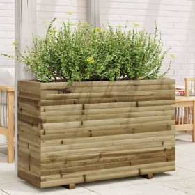 Jardinera madera de pino impregnada 110x40x72 cm de vidaXL, Maceteros y jardineras - Ref: Foro24-3282643, Precio: 240,54 €, D...