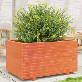 Solid wax brown pine wood planter 90x60x49.5 cm by vidaXL, Pots and planters - Ref: Foro24-3282566, Price: 196,90 €, Discount: %