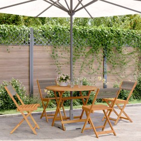 Garden dining set 5 pieces polypropylene solid wood gray by vidaXL, Garden sets - Ref: Foro24-3281770, Price: 264,41 €, Disco...