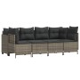 Gartensofa-Set mit Kissen, 5-teilig, graues synthetisches Rattan von vidaXL, Gartensets - Ref: Foro24-3261523, Preis: 380,55 ...