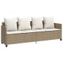 Garden sofa set with cushions 5 pieces beige synthetic rattan by vidaXL, Garden sets - Ref: Foro24-3261549, Price: 415,34 €, ...