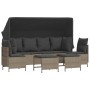 Gartensofa- und Kissenset, 5-teilig, hellgraues synthetisches Rattan von vidaXL, Gartensets - Ref: Foro24-3261556, Preis: 454...