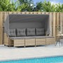 Garden sofa set with cushions 5 pieces beige synthetic rattan by vidaXL, Garden sets - Ref: Foro24-3261542, Price: 371,06 €, ...