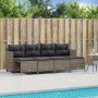 Gartensofa-Set mit Kissen, 5-teilig, graues synthetisches Rattan von vidaXL, Gartensets - Ref: Foro24-3261535, Preis: 330,54 ...