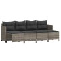 Gartensofa-Set mit Kissen, 5-teilig, graues synthetisches Rattan von vidaXL, Gartensets - Ref: Foro24-3261535, Preis: 330,54 ...