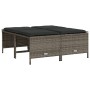 Gartensofa-Set mit Kissen, 5-teilig, graues synthetisches Rattan von vidaXL, Gartensets - Ref: Foro24-3261535, Preis: 330,54 ...