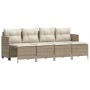 Gartensofa-Set mit Kissen, 5-teilig, beiges synthetisches Rattan von vidaXL, Gartensets - Ref: Foro24-3261537, Preis: 329,39 ...