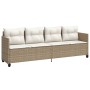 Garden sofa set with cushions 5 pieces beige synthetic rattan by vidaXL, Garden sets - Ref: Foro24-3261537, Price: 329,39 €, ...