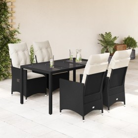 5-piece garden furniture set with black synthetic rattan cushions by vidaXL, Garden sets - Ref: Foro24-3276694, Price: 531,99...