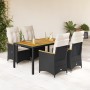 5-piece garden furniture set with black synthetic rattan cushions by vidaXL, Garden sets - Ref: Foro24-3276834, Price: 572,80...