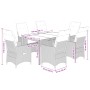 Garden dining set 7 pieces and gray synthetic rattan cushions by vidaXL, Garden sets - Ref: Foro24-3276739, Price: 835,66 €, ...