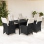 7-piece garden dining set and black synthetic rattan cushions by vidaXL, Garden sets - Ref: Foro24-3276696, Price: 779,89 €, ...