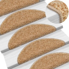 Stair tread mats 15 pcs cream 65x21x4 cm by vidaXL, Stair mats - Ref: Foro24-133904, Price: 84,42 €, Discount: %