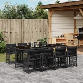 9-piece garden dining set and black synthetic rattan cushions by vidaXL, Garden sets - Ref: Foro24-3211639, Price: 551,99 €, ...