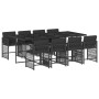 9-piece garden dining set and black synthetic rattan cushions by vidaXL, Garden sets - Ref: Foro24-3211639, Price: 572,10 €, ...