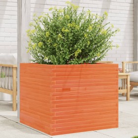 Solid wax brown pine wood planter 80x80x68.5 cm by vidaXL, Pots and planters - Ref: Foro24-3282481, Price: 258,99 €, Discount: %