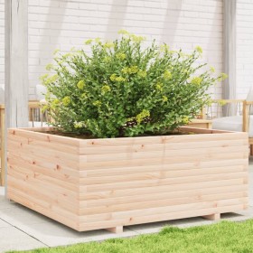 Jardinera madera maciza de pino 110x110x49,5 cm de vidaXL, Maceteros y jardineras - Ref: Foro24-3282544, Precio: 240,99 €, De...