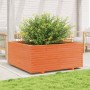 Solid wax brown pine wood planter 110x110x49.5 cm by vidaXL, Pots and planters - Ref: Foro24-3282546, Price: 287,99 €, Discou...