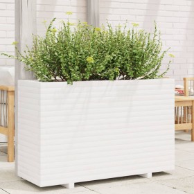 Solid white pine wood planter 110x40x72 cm by vidaXL, Pots and planters - Ref: Foro24-3282640, Price: 267,86 €, Discount: %