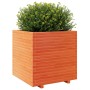 Solid wax brown pine wood planter 70x70x72.5 cm by vidaXL, Pots and planters - Ref: Foro24-3282586, Price: 252,99 €, Discount: %