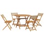 Garden dining set 5 pieces polypropylene solid beige wood by vidaXL, Garden sets - Ref: Foro24-3281771, Price: 277,65 €, Disc...