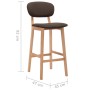 Kitchen stools 2 units brown fabric by vidaXL, Kitchen stools - Ref: Foro24-289370, Price: 160,99 €, Discount: %