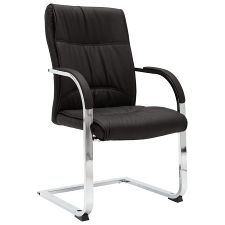 Silla de oficina voladiza de cuero sintético negra de vidaXL, Sillas de oficina - Ref: Foro24-289341, Precio: 130,99 €, Descu...