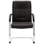 Silla de oficina voladiza de cuero sintético negra de vidaXL, Sillas de oficina - Ref: Foro24-289341, Precio: 130,99 €, Descu...