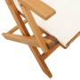 Cream White Fabric and Solid Wood 3-Piece Bistro Set by vidaXL, Garden sets - Ref: Foro24-3281880, Price: 194,27 €, Discount: %