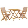 Juego de bistro de 3 piezas tela y madera maciza taupe de vidaXL, Conjuntos de jardín - Ref: Foro24-3281882, Precio: 195,99 €...