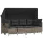 Gartensofa-Set mit Kissen, 5-teilig, graues synthetisches Rattan von vidaXL, Gartensets - Ref: Foro24-3261529, Preis: 421,64 ...